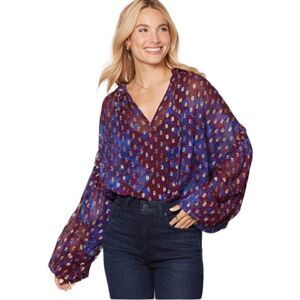 Cleobella Women’s Dara Blouse In Confetti Print, Size XS